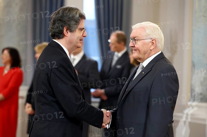 Fran?ois Marie Delattre France is received by Frank-Walter Steinmeier (President of the Federal Republic of Germany) in front of the Federal President's New Year's Reception at Bellevue Palace, Berlin 14 January 2025