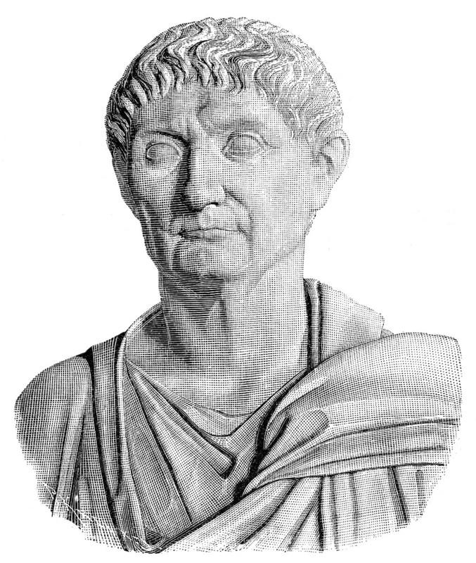 Diocletian or Gaius Aurelius Valerius Diocletianus Augustus, 245 - 311, Roman emperor from 284 to 305, Diokletian oder Diocles, Marcus Aurelius Gaius Valerius Diocletianus, 245 - 311, römischer Kaiser von 284 bis 305