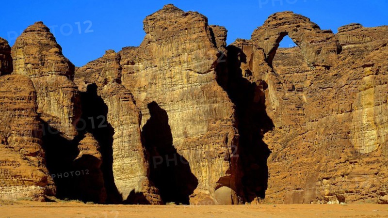 Middle East, Saudi Arabia, typical rocky landscape near Al Ula, Al Ula