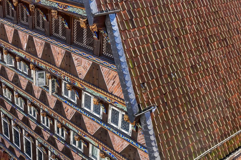 Facade of the Knochenhaueramtshaus am Marktplatz, Hildesheim, Lower Saxony, Germany