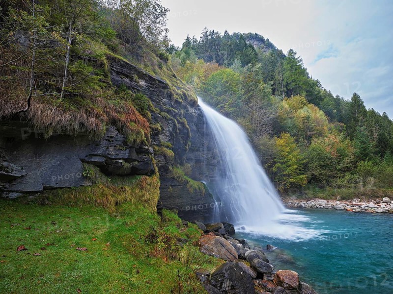 Piumogna waterfall, Faido, Canton Ticino, Switzerland