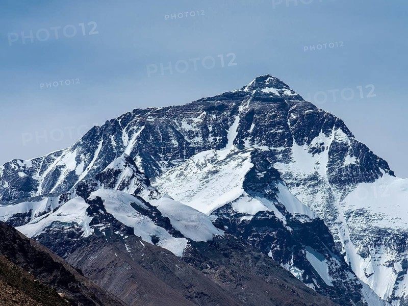 Mt Everest, view of summit, Tibet, China