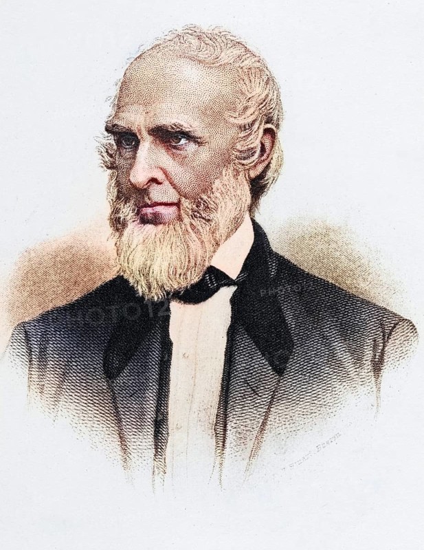 John Greenleaf Whittier, 1807-1892, American poet and abolitionist, Historical, digitally restored reproduction from a 19th century original, Record date not stated