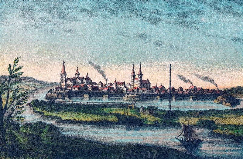 Cityscape of Lutherstadt Wittenberg, Saxony-Anhalt, Germany, 16th century