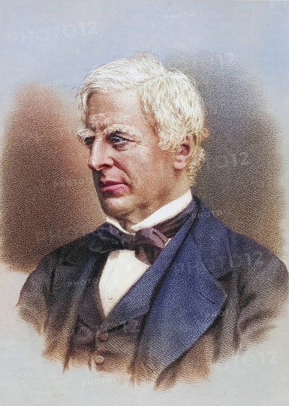 Robert Lowe, 1st Viscount Sherbrooke, 1811-1892. statesman. Chancellor of the Exchequer, 1868-1873 and Home Secretary, 1873-1874, Historic, digitally restored reproduction from a 19th century original, Record date not stated