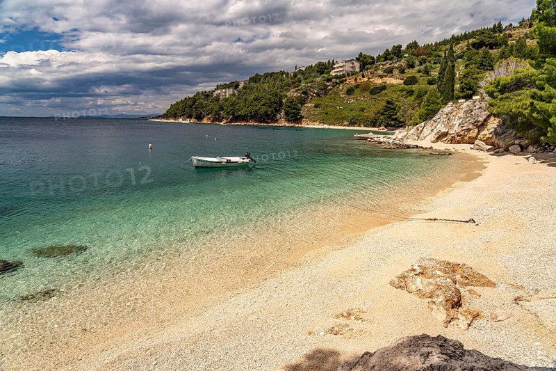 The Velika Plaza beach in Omis, Croatia