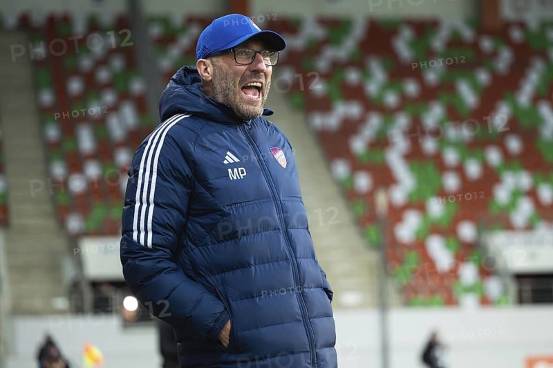 LUBIN, POLAND - MARCH 31, 2025: Football match between KGHM Zaglebie Lubin vs Rakow Czestochowa. Head coach of Rakow Marek Papszun