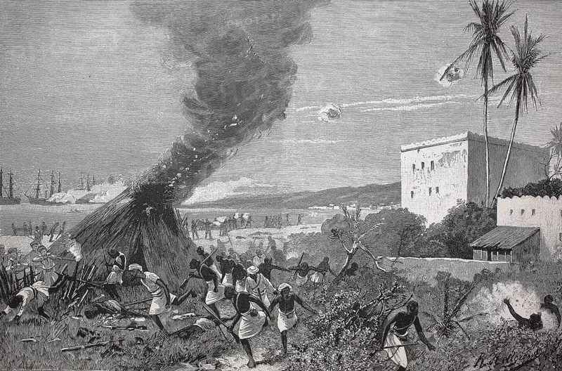 The Battle of Pagani was a decisive event in the Second Italian War of Independence and took place on 27 May 1860, Wissmann's troops put the Arabs, mercenary troops of the Neapolitan King Francesco II of Naples, to flight, digital reproduction of an original from the 19th century, historical