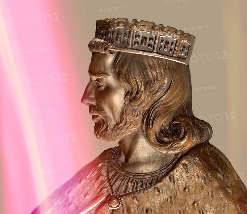 Theuderic I, Thierry I or Theuderich I., c. 487 – 534, the Merovingian king of Metz, Rheims, or Austrasia from 511 to 534, digitally edited after Caqué