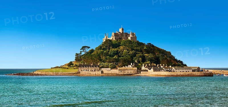 St Michael's Mount tidal island, Mount's Bay, Cornwall, England, United Kingdom