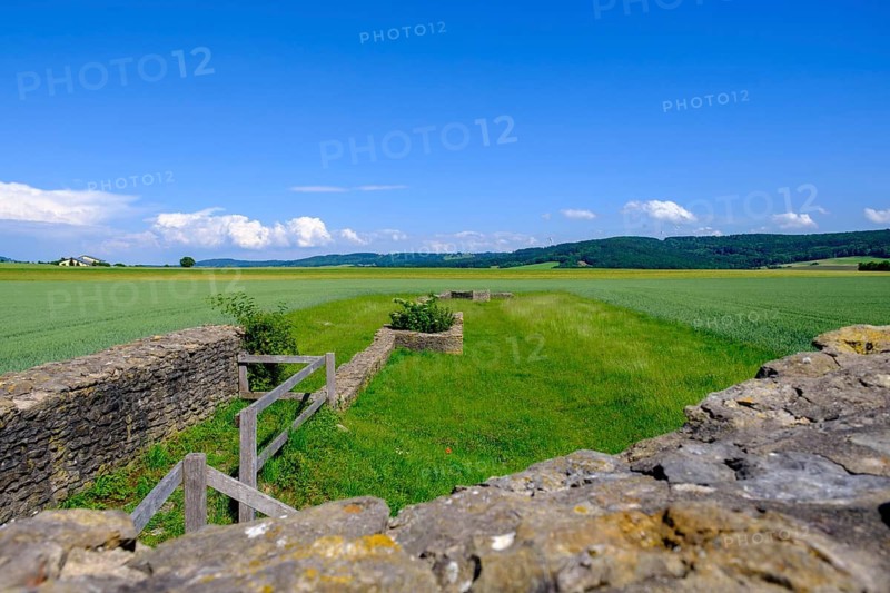 Roman Fort Ellingen, Fort Sablonetum, Limes, Ellingen, Franconian Lake District, Middle Franconia, Franconia, Bavaria, Germany