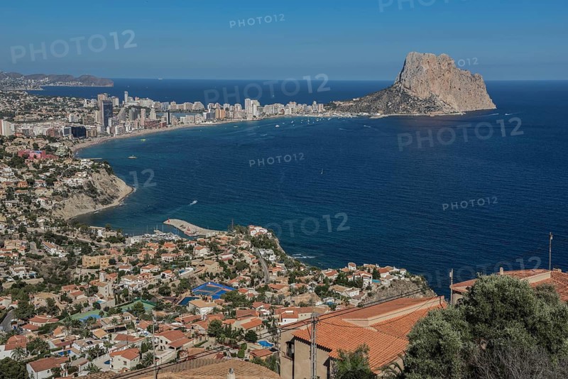 View of Calp with the Rock of Ifach, Alicante, Costa Blanca, Spain