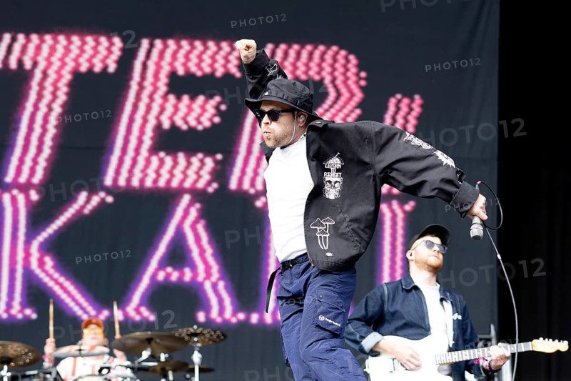 Adenau, Germany, 7 June 2024: Enter Shikari (Roughton Rou Reynolds, singer) play at Rock am Ring. The festival takes place at the Nürburgring race track near the town of Adenau from 7 to 9 June 2024