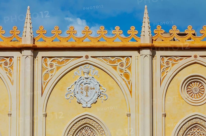 Palazzo Tagliavia di San Giacomo facade, Sciacca, Agrigento district, Sicily, Italy