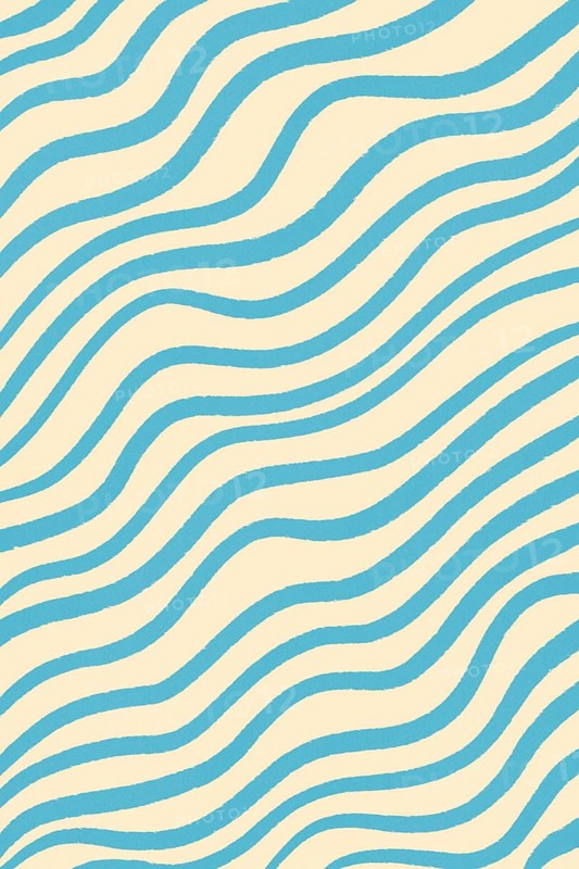This image showcases an abstract pattern with wavy blue lines on a beige background, creating a seamless and calming visual effect. Ideal for backgrounds or design elements