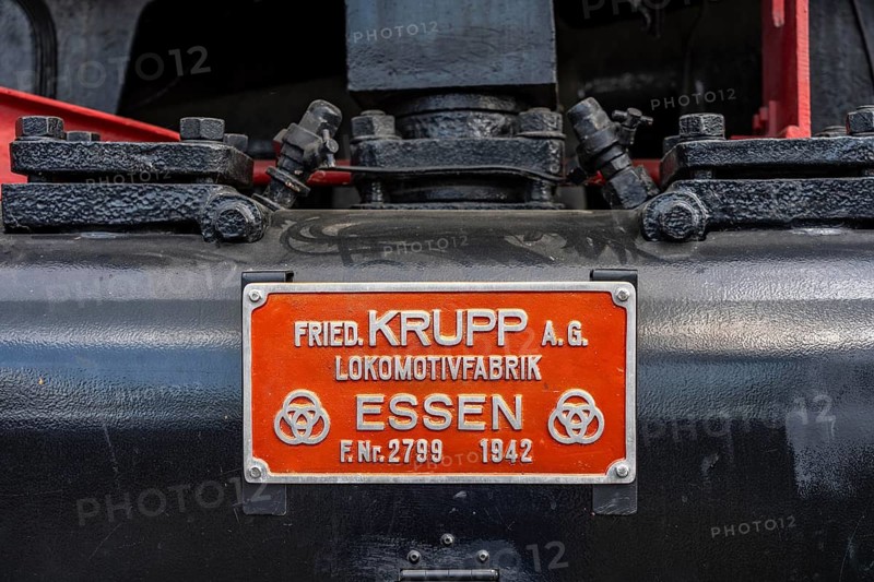 Freight train locomotive 044377-0, built by Krupp in Essen, ring locomotive shed with many historic steam locomotives in the Bochum Railway Museum, museum days weekend, with many attractions such as steam locomotive rides, 3 locomotives are under steam, historic trains make round trips through the Ruhr Valley, many locomotives are on display, on the site of the former Dahlhausen railway depot, North Rhine-Westphalia, Germany