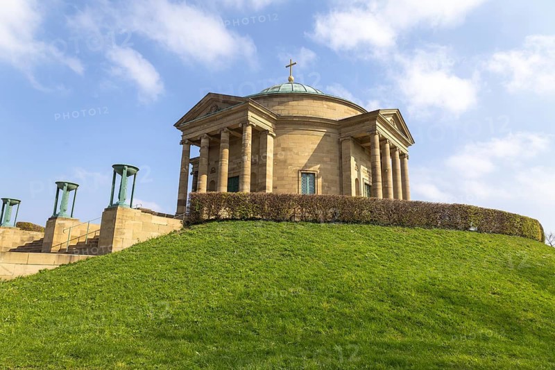 Burial chapel in Württemberg. The grave chapel in Stuttgart-Rotenberg was built by Württemberg King Wilhelm I between 1820 and 1824 as a token of love for his wife Katharina, who died young and came from Russia