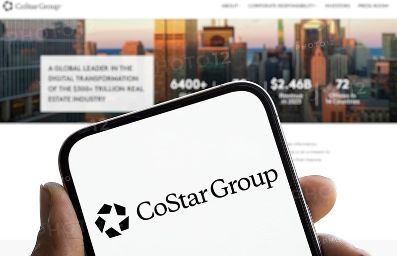 costar group logo is displayed on smartphone. CoStar Group, Inc. is an American provider of information, analytics, and marketing services to the commercial property industry