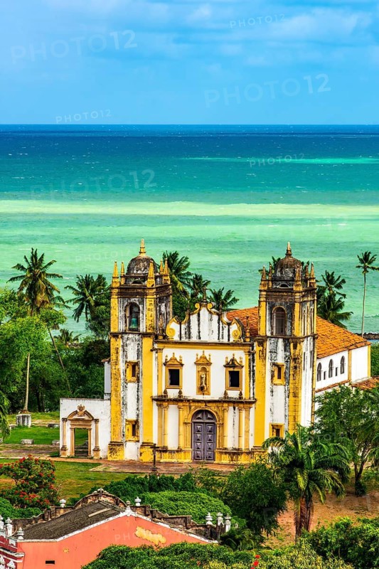 Famous historic church in the old city of Olinda in the state of Pernambuco, Brazil, Olinda, Pernambuco, Brazil