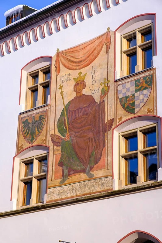 Town Hall, Kaiser Ludwig I., Marktstraße, Murnau, Upper Bavaria, Bavaria, Germany