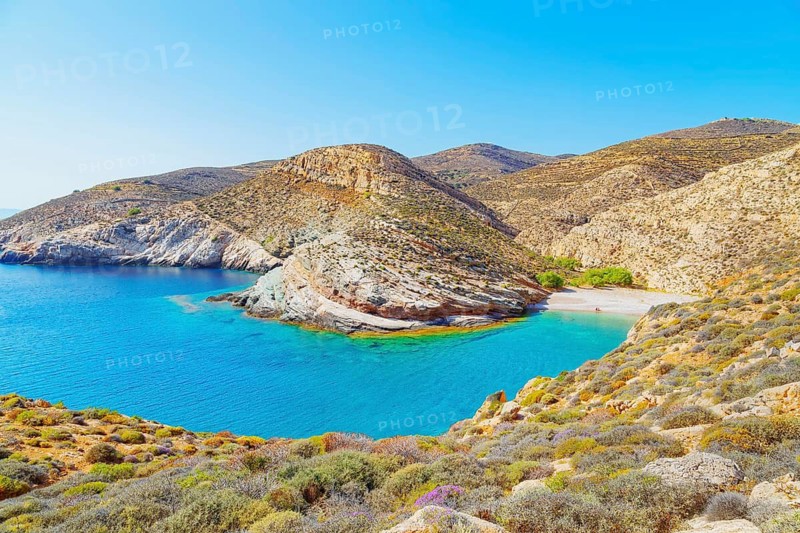View of Livadaki bay, Folegandros Island, Cyclades Islands, Greece