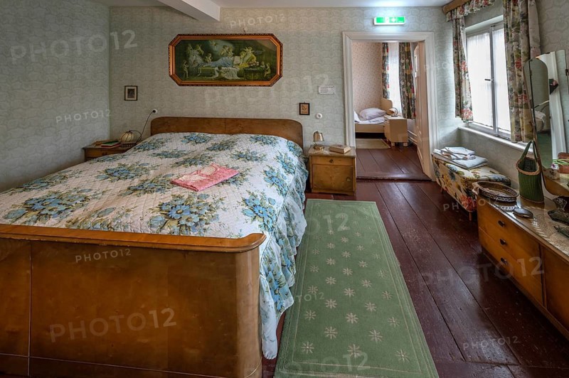 Parents' bedroom 1950s, Industrial Museum, Sichardstr., Lauf an der Pegnitz, Middle Franconia, Bavaria, Germany