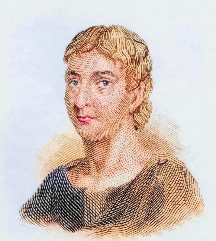 Thomas Hyde, (born 29 June 1636 in Billingsley near Bridgnorth, Shropshire, died 18 February 1703 in Oxford) was an English orientalist and linguist, coloured woodcut from Crabbe's Historical Dictionary from 1825, Historical, digital reproduction