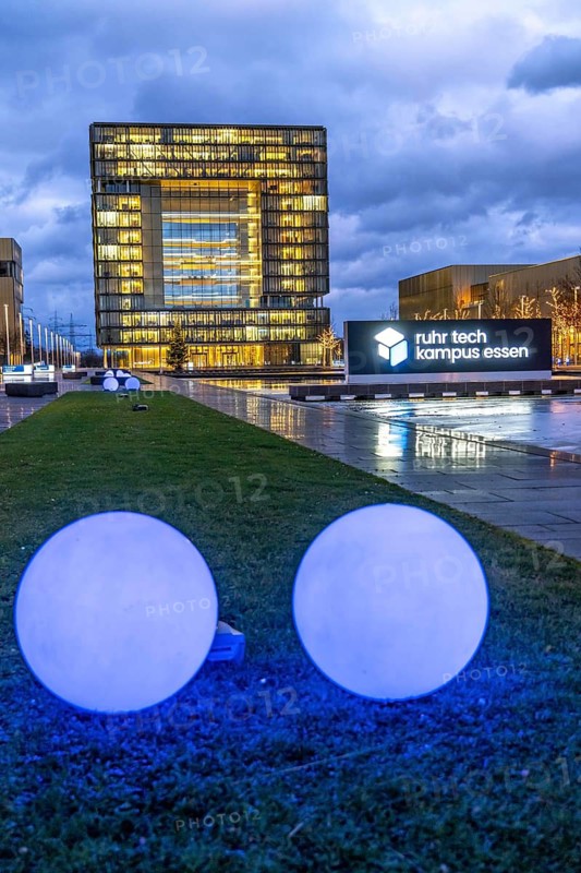 The Ruhr Tech Campus Essen, formerly the Thyssenkrupp Campus, headquarters of Thyssenkrupp, building K1, since 2024 other companies such as E.ON and Siemens have been located on the site, Essen North Rhine-Westphalia, Germany