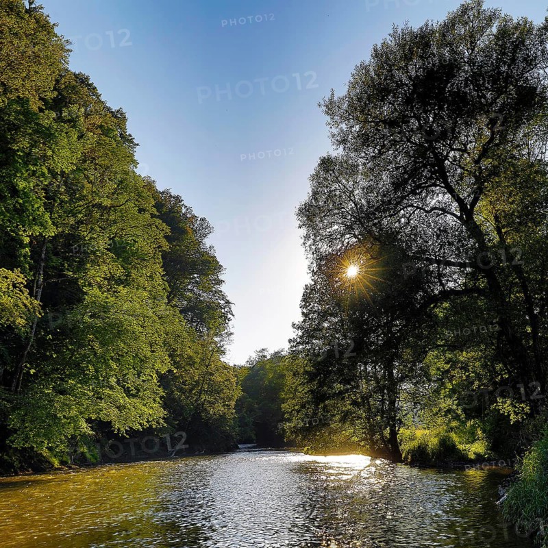 The River Our, Gemünd an der Our, Ösling, Islek, Southern Eifel nature park Park, Rhineland-Palatinate, Germany