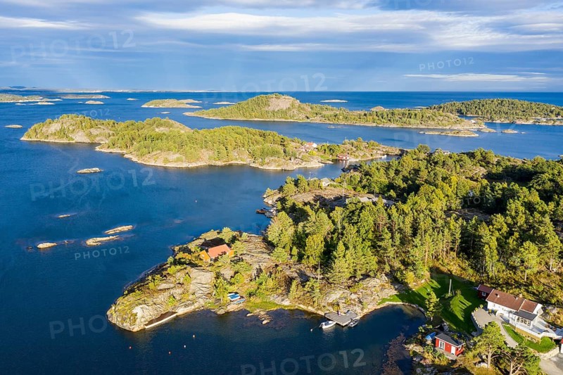 Islands along the southern norwegian coast, Kjonnoya peninsula east of Kragerø, Norway