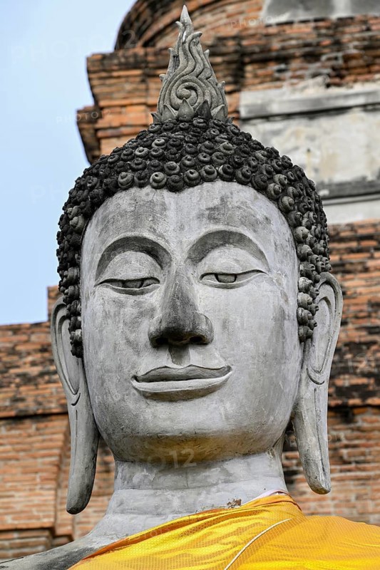 Buddha statue in Wat Yai Chai Mongkhon, Buddhist temple, Ayutthaya, Ayutthaya province, Thailand