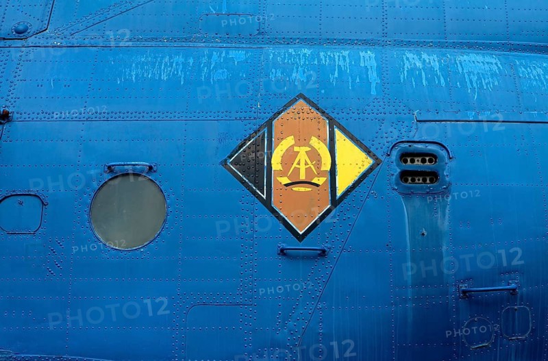 Details of an Aeroflot Mil Mi 16PL, a Soviet attack helicopter produced by Mil Moscow Helicopter Plant, Aircraft Collection near Hermeskeil, Rhineland-Palatinate, Germany, Europe, ein russischer Jagdhubschrauber, Luftwaffe der DDR 1974, Flugausstellung bei Hermeskeil, Hunsrück, Rheinland-Pfalz, Deutschland, Europa