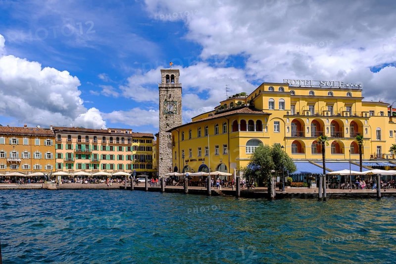 Piazza Novembre with Torre Apponale, Riva del Garda, Lake Garda, Trentino, Trentino-Alto Adige, IItaly