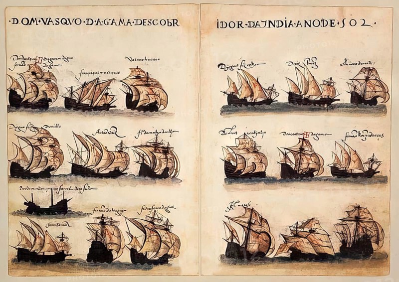 Vasco da Gama's armada of 1502, digitally edited