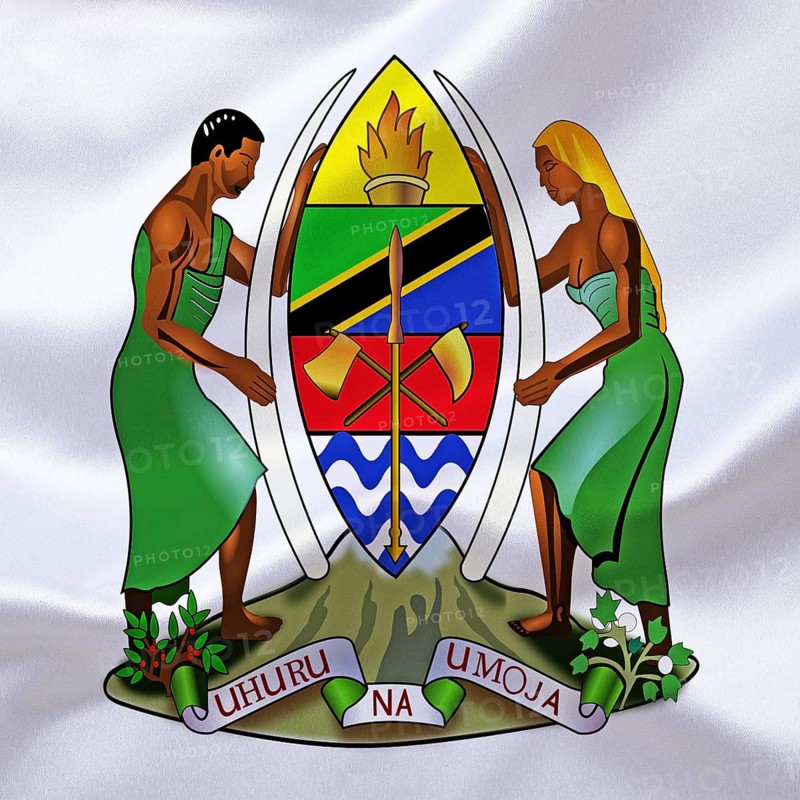 Africa, African Union, the coat of arms of Tanzania, Studio