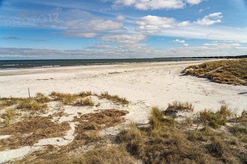 The Baltic Sea beach near Prerow, Mecklenburg-Western Pomerania, Germany