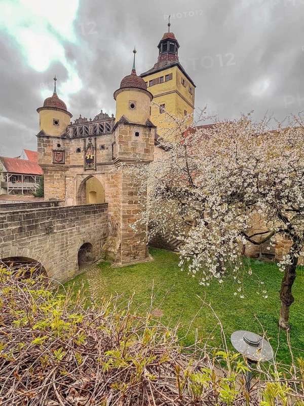 Ellinger Tor, city gate of Weissenburg in Bavaria, Germany