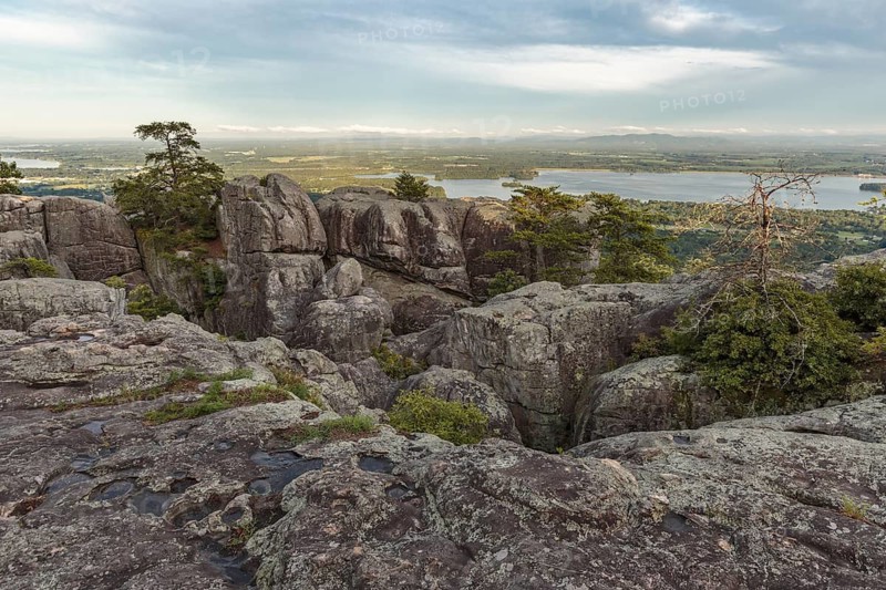 View of Weiss Lake from Cheyene Rock Village park near Leesburg, Alabama
