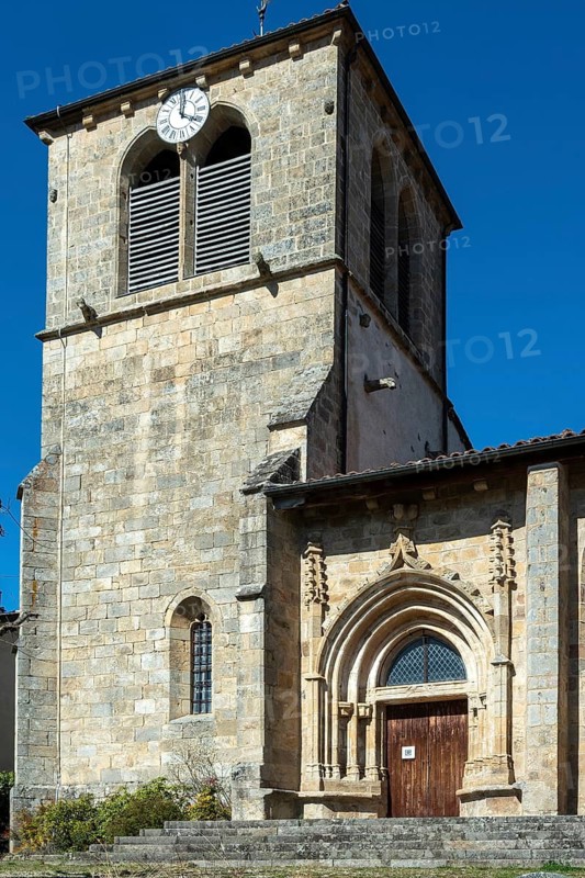 Grandval. Church Saint Pierre. Natural regional park of Livradois Forez. Puy de Dome. Auvergne Rhone Alpes. France