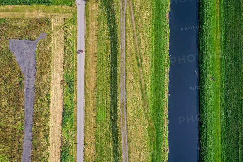 Bottrop, North Rhine-Westphalia, Germany - The Emscher has been completely free of wastewater since January 2022 following the construction of a parallel sewer. The river was previously an open, above-ground wastewater sewer, combined sewer with surface water and wastewater