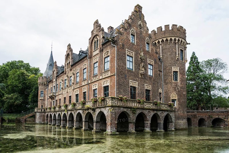 Moated castle, Schloss Paffendorf, Bergheim, Rhine-Erft district, North Rhine-Westphalia, Germany