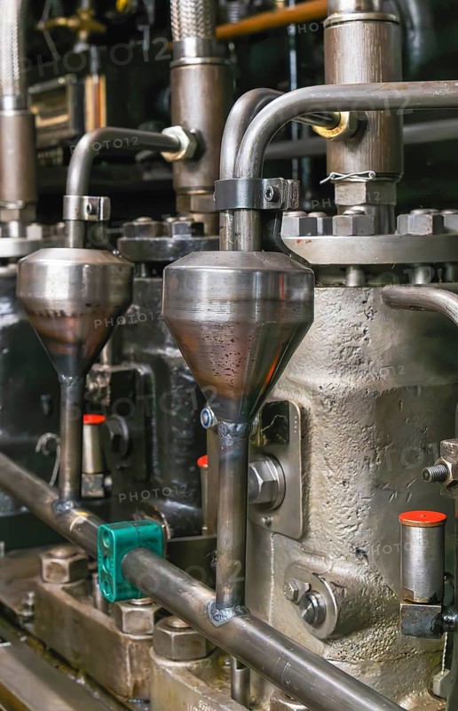 Detailed photos from the engine room of the former freighter Cap San Diego, museum ship in the Port of Hamburg, Sankt Pauli Landungsbrücken, Hamburg, Germany