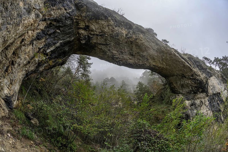 Ponte dell Orco stone arch, Ospedaletto, Trentino, Italy