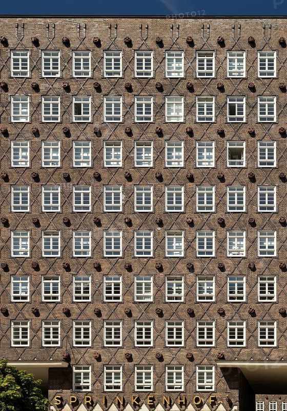 Sprinkenhof, facade, Brick Expressionism, Kontorhausviertel, UNESCO World Heritage Site, Hamburg, Germany