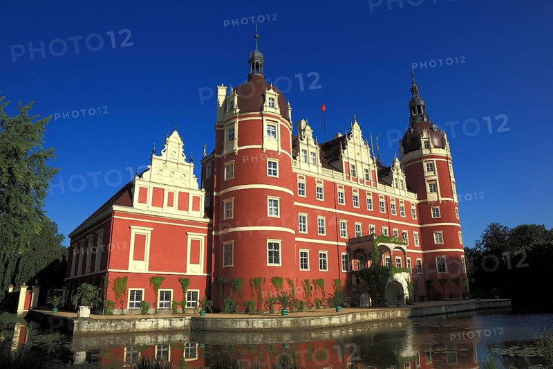Muskau Castle, Bad Muskau, district of Görlitz, Saxony, Germany