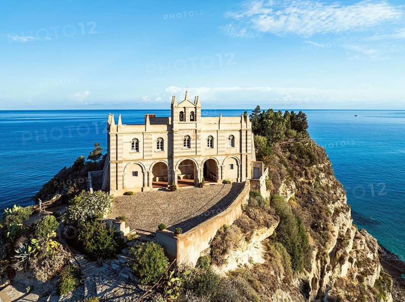 Tropea from a drone, Tyrrhenian Sea, Calabria, Italy