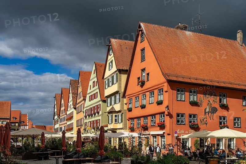 The old town centre in Dinkelsbühl, Middle Franconia, Bavaria, Germany