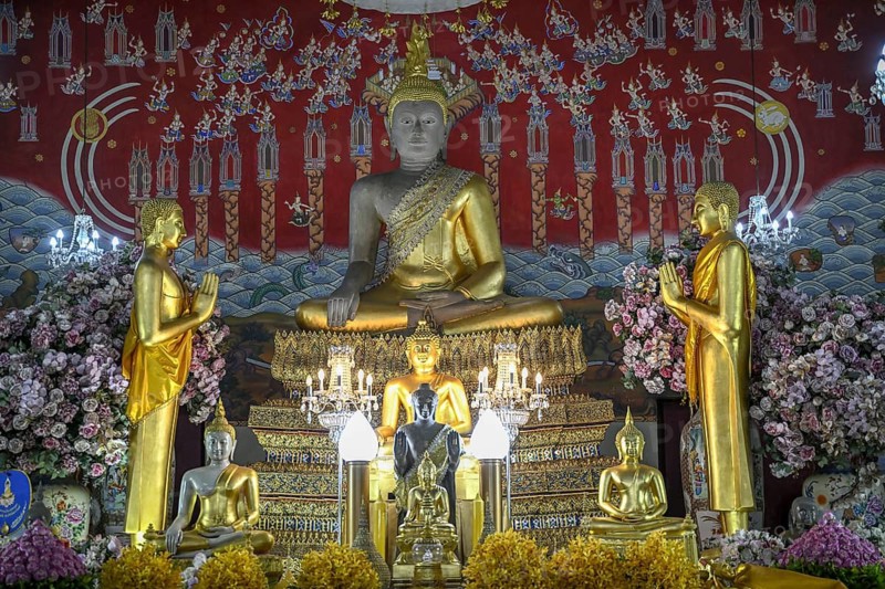 Buddha statue in Wat Yai Chai Mongkhon, Buddhist temple, Ayutthaya, Ayutthaya province, Thailand