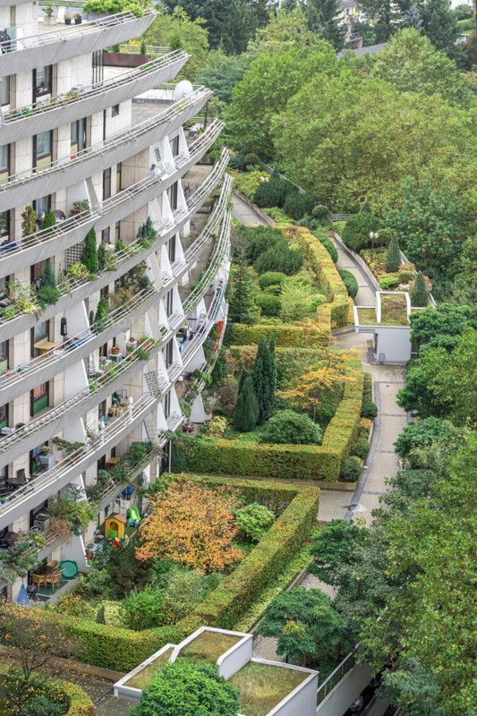Roof gardens in Frankfurt/Main, Germany