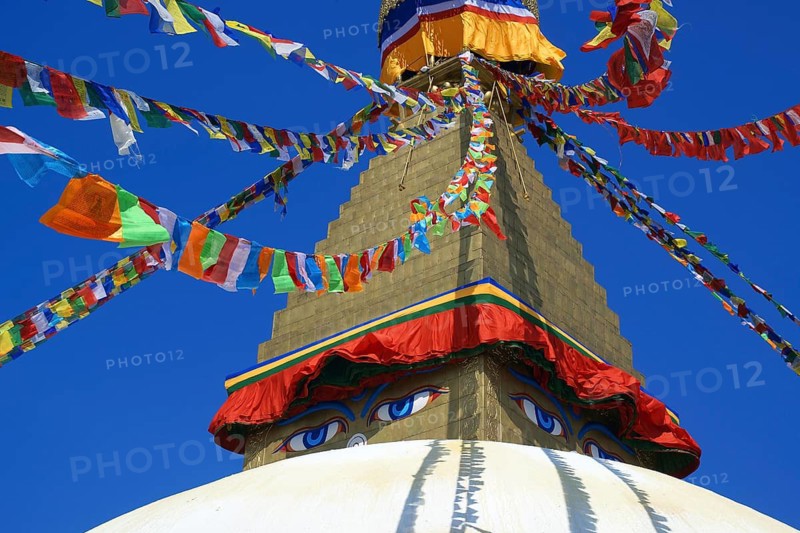 Nepal, Himalayas, Kathmandu, Bodnath Stupa, Buddha Stupa, Bodnath, Kathmandu, Nepal